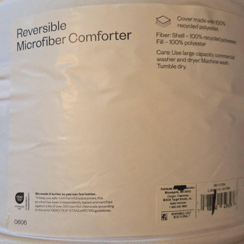 New Room Essentials Reversible Microfiber Comforter - Light Blue - Twin/Twin XL